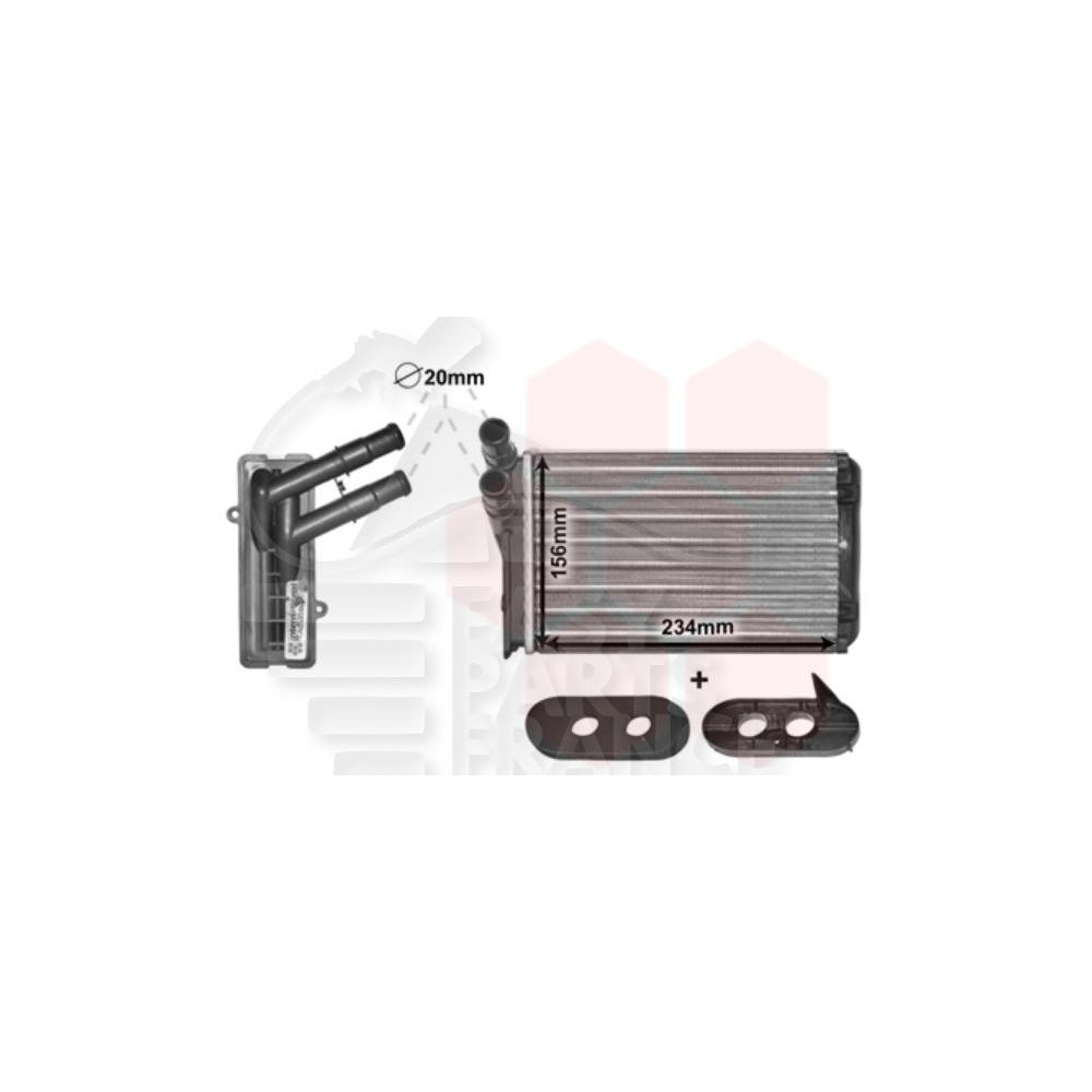 RADIATEUR DE CHAUFFAGE TOUS TYPES 235 X 157 X 40 pour VOLKSWAGEN JETTA