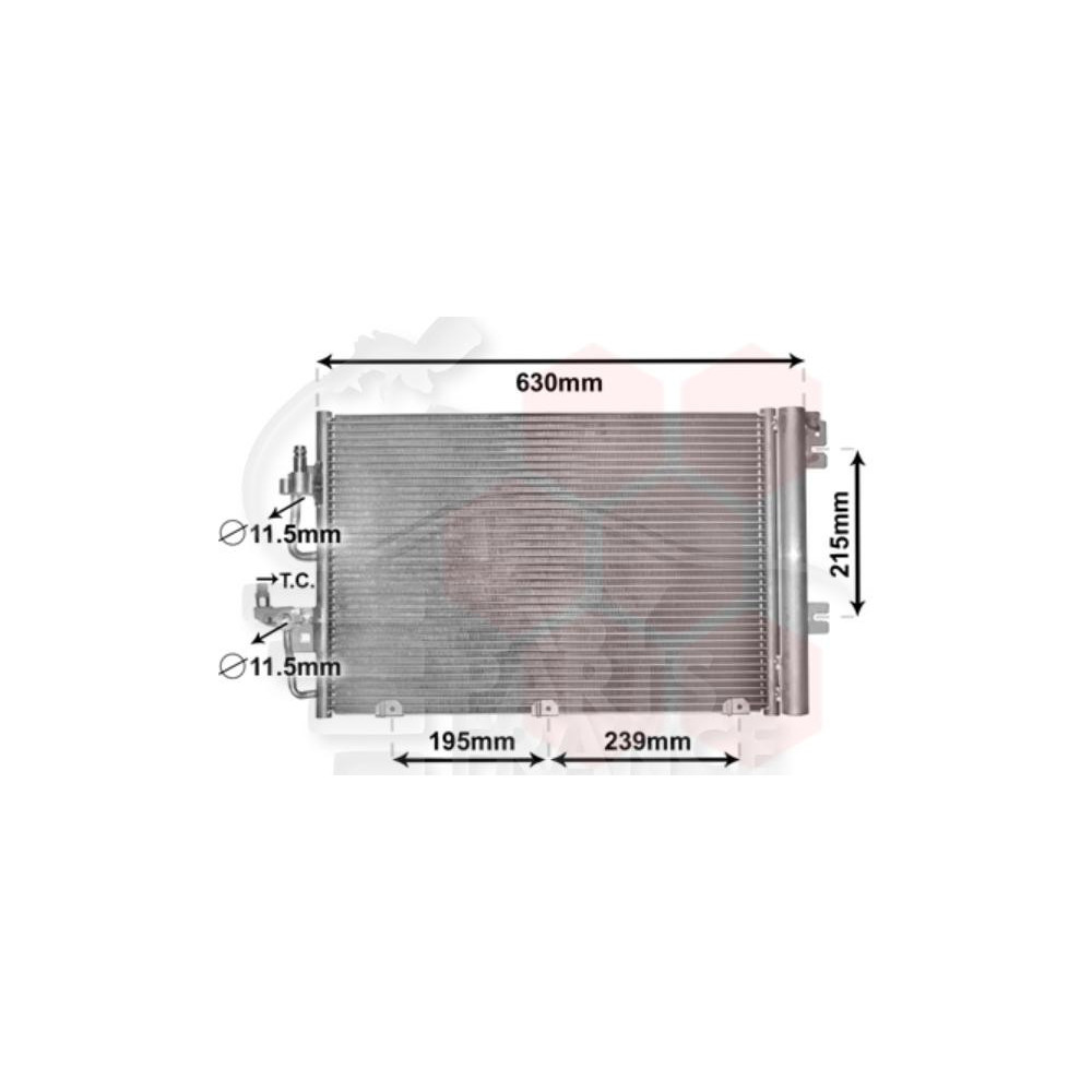 CONDENSEUR 1.6/1.8 555 X 382 X 12 pour OPEL ZAFIRA