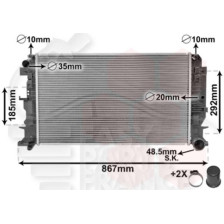 RADIA RADIATEUR DIESEL TT TYPES BM 660 X 415 X 26 