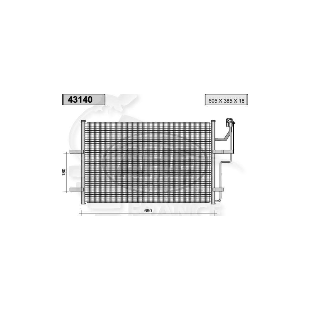 CONDENSEUR DIESEL TOUS TYPES 605 X 385 X 18 pour MAZDA MAZDA 3