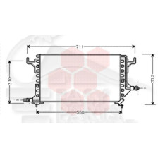 CONDENSEUR TOUS TYPES → 08/93 585 X 360 X 25 pour CITROEN XM