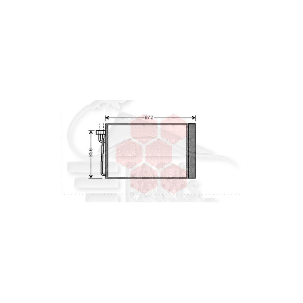 CONDENSEUR ESSENCE TOUS TYPES 590 X 442 X 16 pour BMW S5 E60