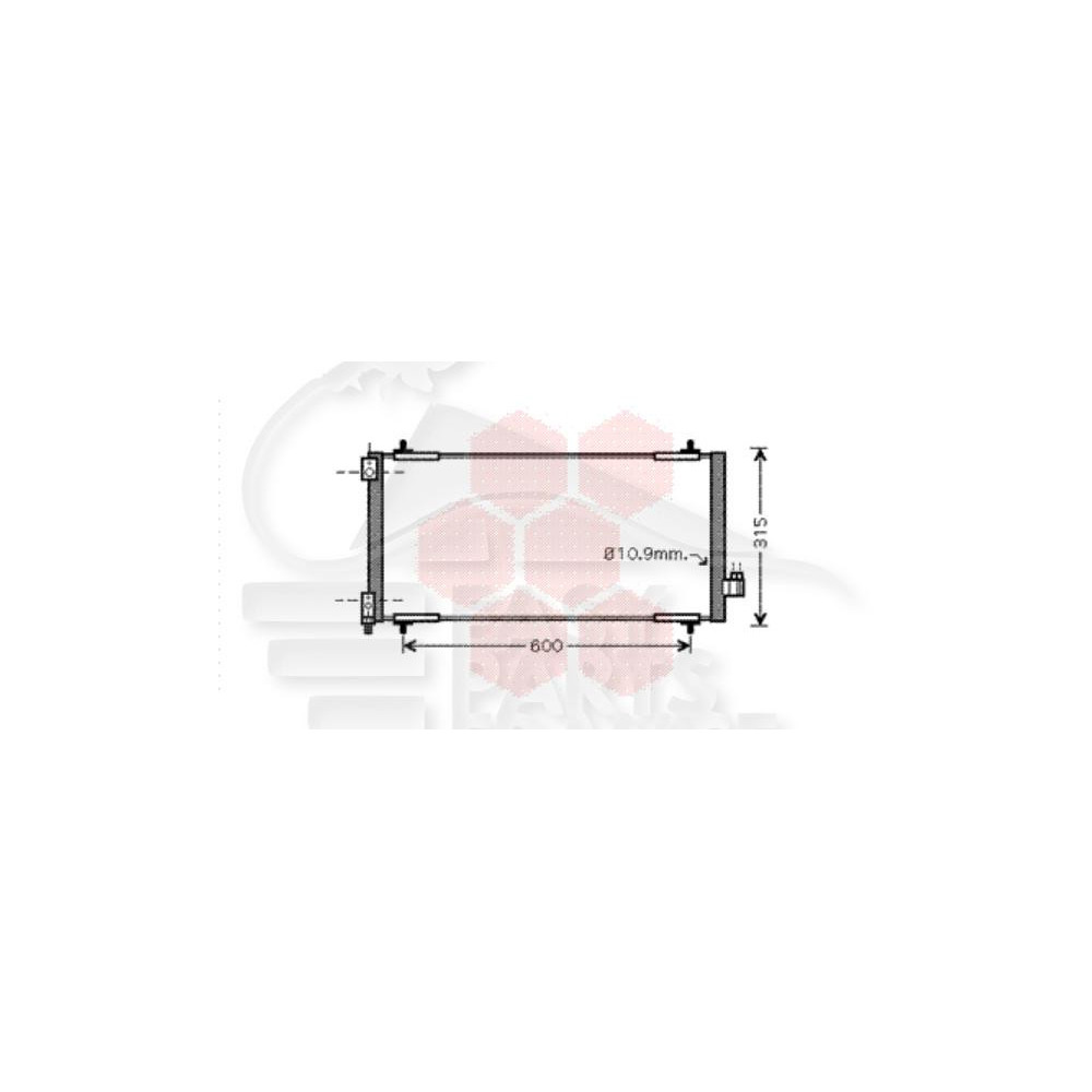 CONDENSEUR 2.2/2.7 HDI FAP pour PEUGEOT 407