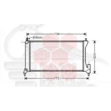 RADIATEUR 1.3 CDTI 660 X 285 X 27 pour OPEL AGILA