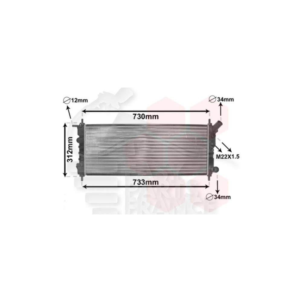 RADIATEUR 1.0/1.2 AVEC CLIM BOÎTE MÉCA 680 X 285 X 27 pour OPEL CORSA
