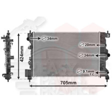 RADIATEUR 1.6I/1.8I pour OPEL MOKKA