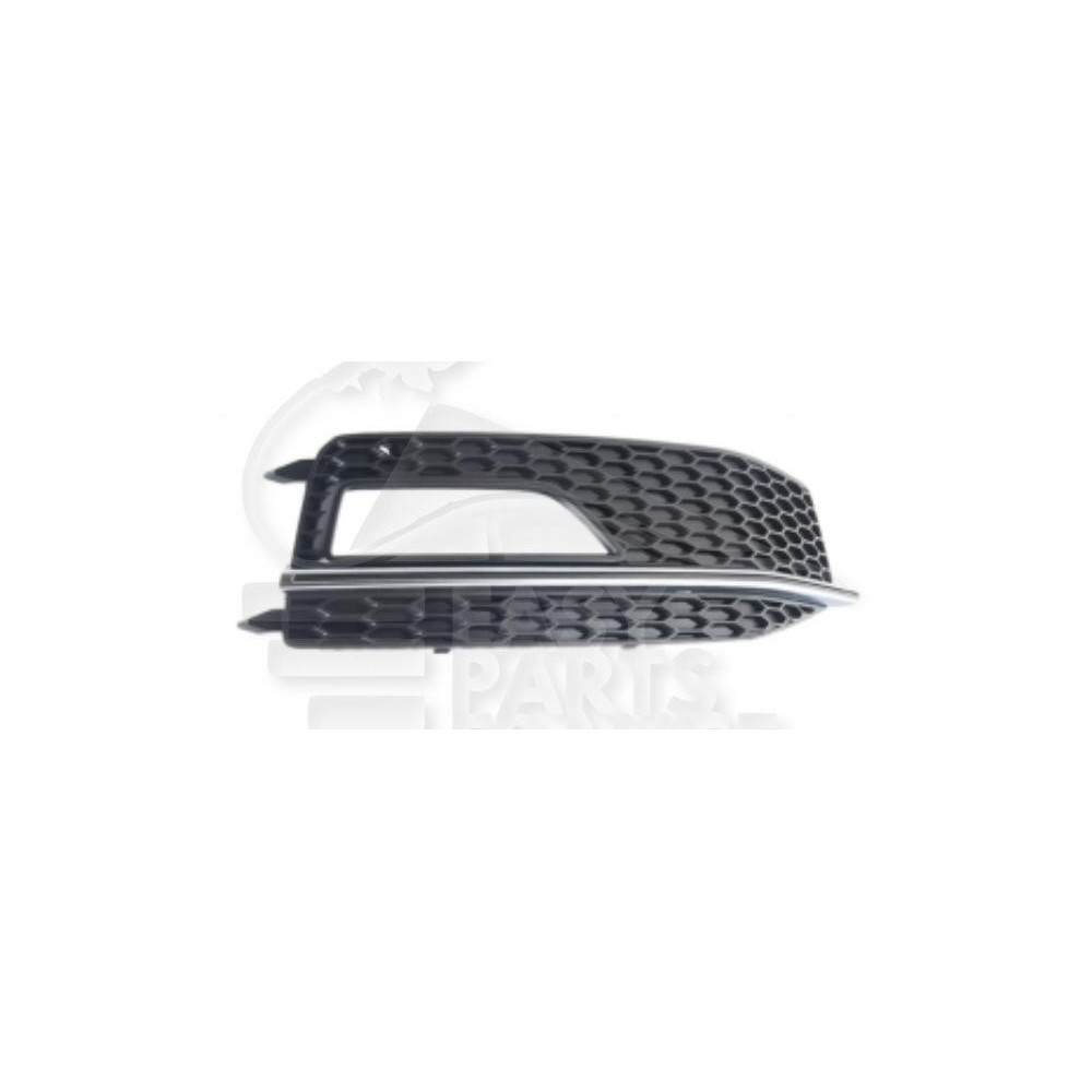 GRILLE DE PARE-CHOC AVANT-DROIT AVEC EMPLACEMENT ANTI-BROUILLARD NOIRE SANS CONTROL DE VITESSE pour AUDI A4