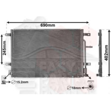 CONDENSEUR TT TYPES - 565 X 385 X 16 
