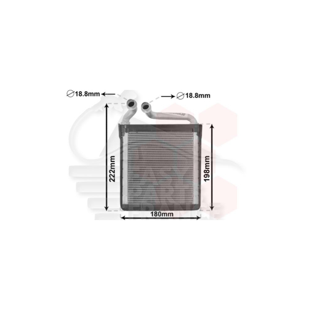 RADIATEUR DE CHAUFFAGE TOUS TYPES MODÈLE DENSO - 153 X 180 X 27 pour VOLKSWAGEN PASSAT