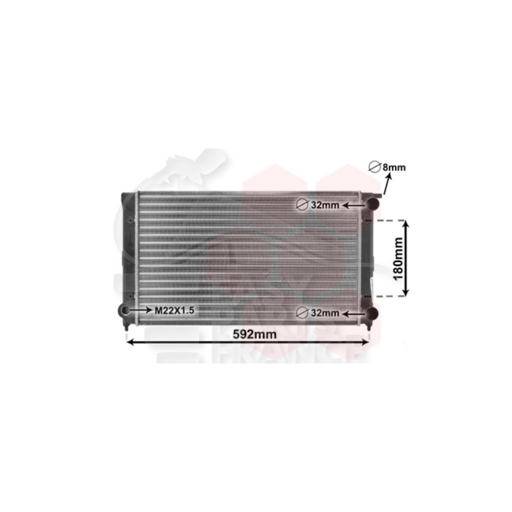 RADIATEUR 1.6 ESSENCE SANS CLIM 525 X 320 X 34 pour SEAT TOLEDO