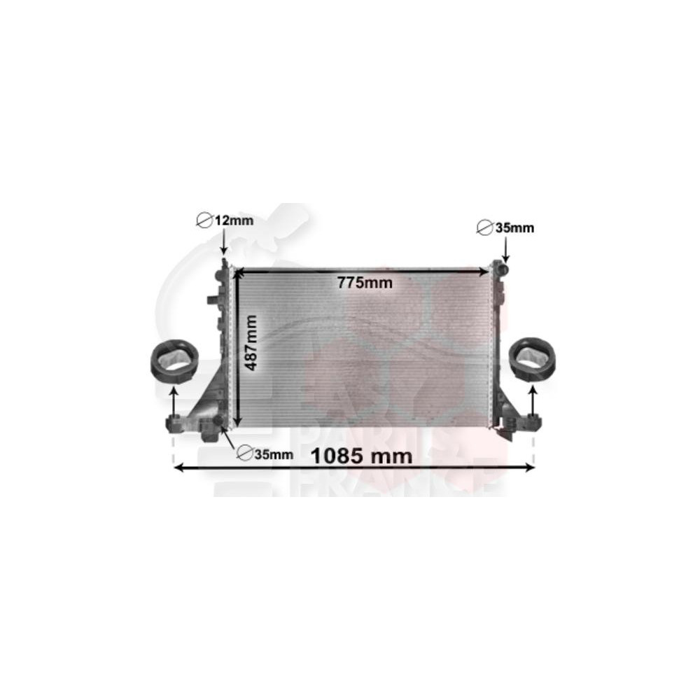 RADIATEUR 2.3 CDTI  AVEC CLIM 775 X 490 X 26 pour OPEL MOVANO