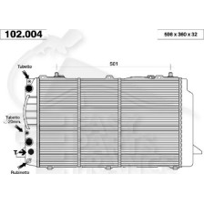 RADIATEUR 1.6/2.0 + CLIM 1.9 TDI AVEC OU SANS CLIM 596 X 359 X 32 pour AUDI 80