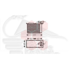 ECHANGEUR 1.4 TSI 180 X 116 X 61 pour SKODA RAPID