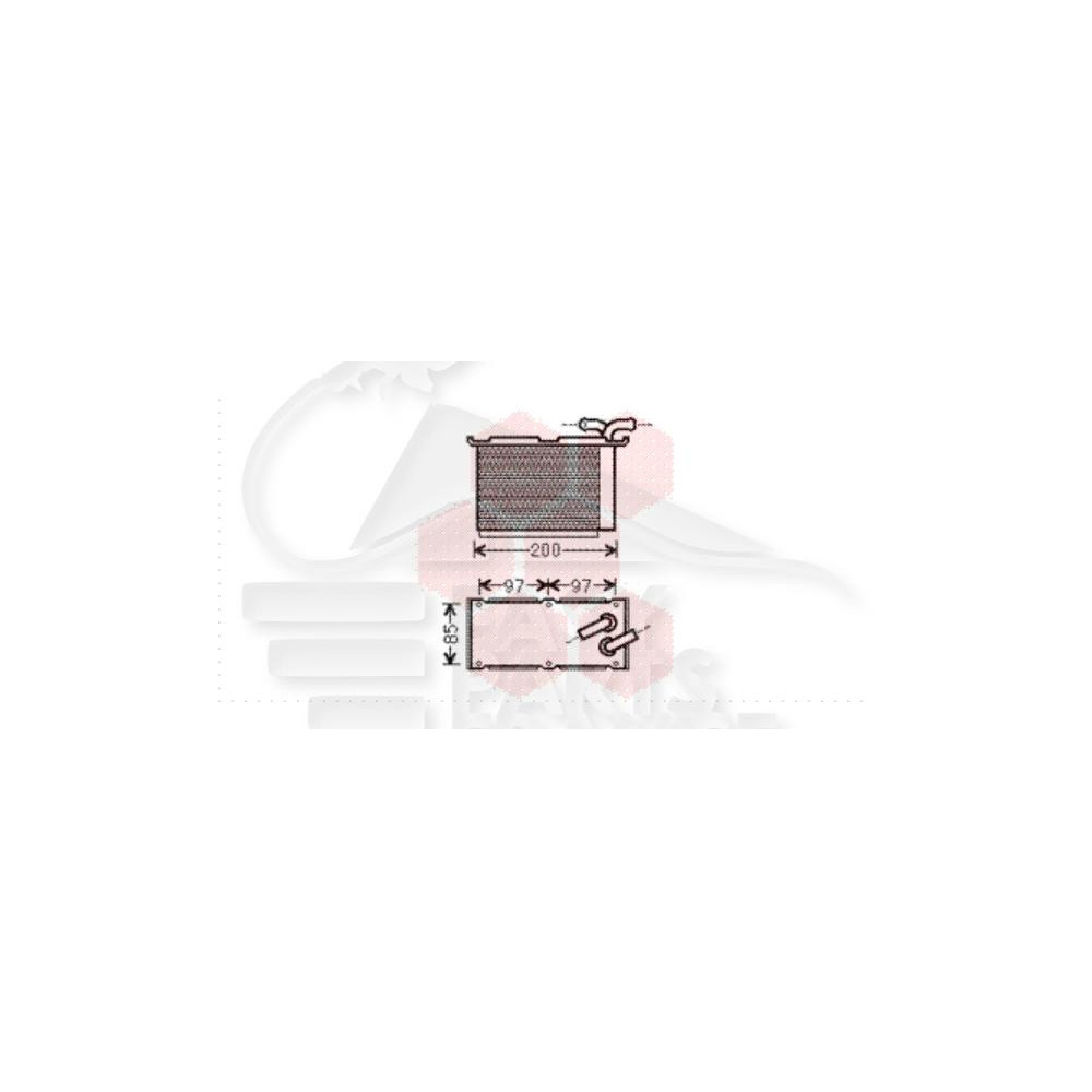 ECHANGEUR 1.4 TSI 180 X 116 X 61 pour SKODA RAPID