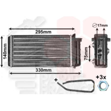 RADIATEUR DE CHAUFFAGE TOUS TYPES 250 X 140 X 42 pour FIAT BRAVA
