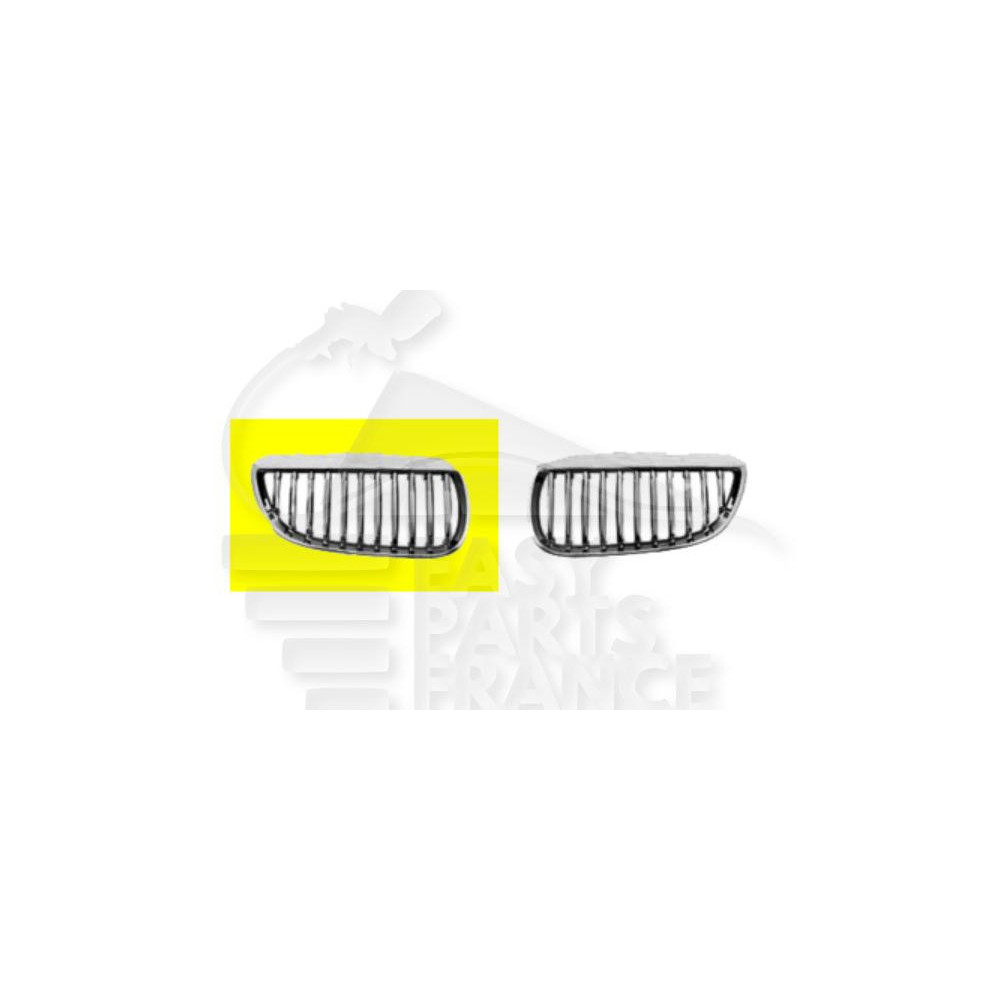 GRILLE DE CALANDRE CHROMEE/NOIRE AVANT-DROIT pour BMW S3 E92
