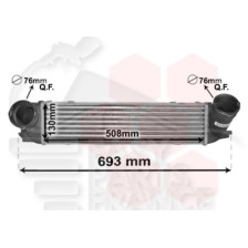 ECHANGEUR 335 DROIT 508 X 130 X 110 pour BMW S3 E92