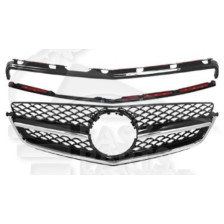 GRILLE DE CALANDRE CHROMEE/NOIRE C-63 LOOK pour MERCEDES CLASSE C - W204