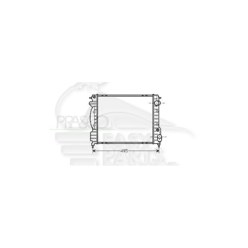 RADIATEUR 1.9 DROIT AVEC OU SANS CLIM BACCARAT pour RENAULT CLIO