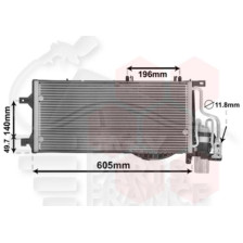 CONDENSEUR 1.3 CDTI/1.7CDI  550 X 265 X 16 pour OPEL CORSA