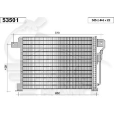 CONDENSEUR 2.5 TD 565 X 445 X 22 pour JEEP GRAND CHEROKEE