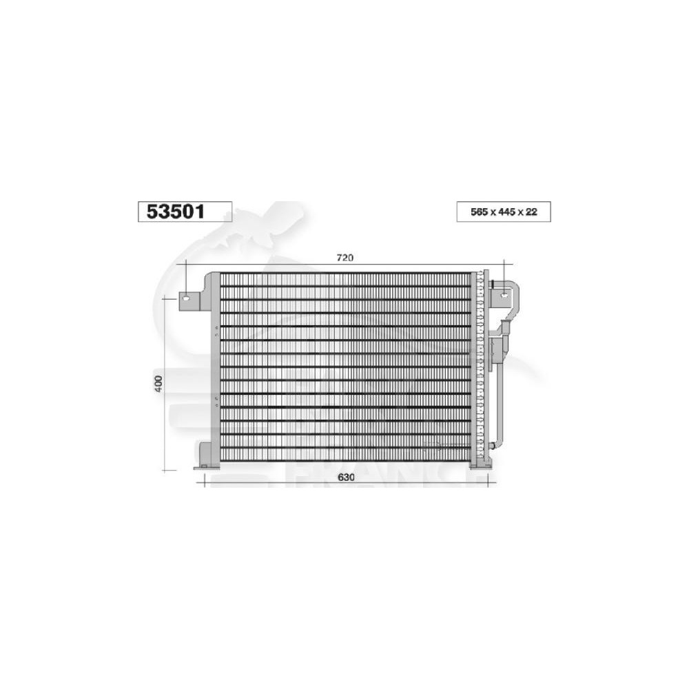 CONDENSEUR 2.5 TD 565 X 445 X 22 pour JEEP GRAND CHEROKEE