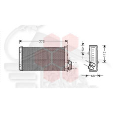 RADIATEUR DE CHAUFFAGE TOUS TYPES 330 X 157 X 42 pour NISSAN INTERSTAR