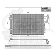 CONDENSEUR ESSENCE TOUS TYPES 570 X 384 X 12 pour KIA CEED