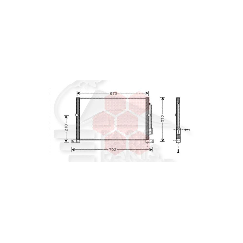 CONDENSEUR TOUS TYPES → 12/00 628 X 362 X 22 pour FORD MONDEO