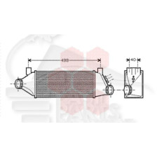 ECHANGEUR 2.0 TDI 02 → 400 X 127 X 95 pour FORD TRANSIT