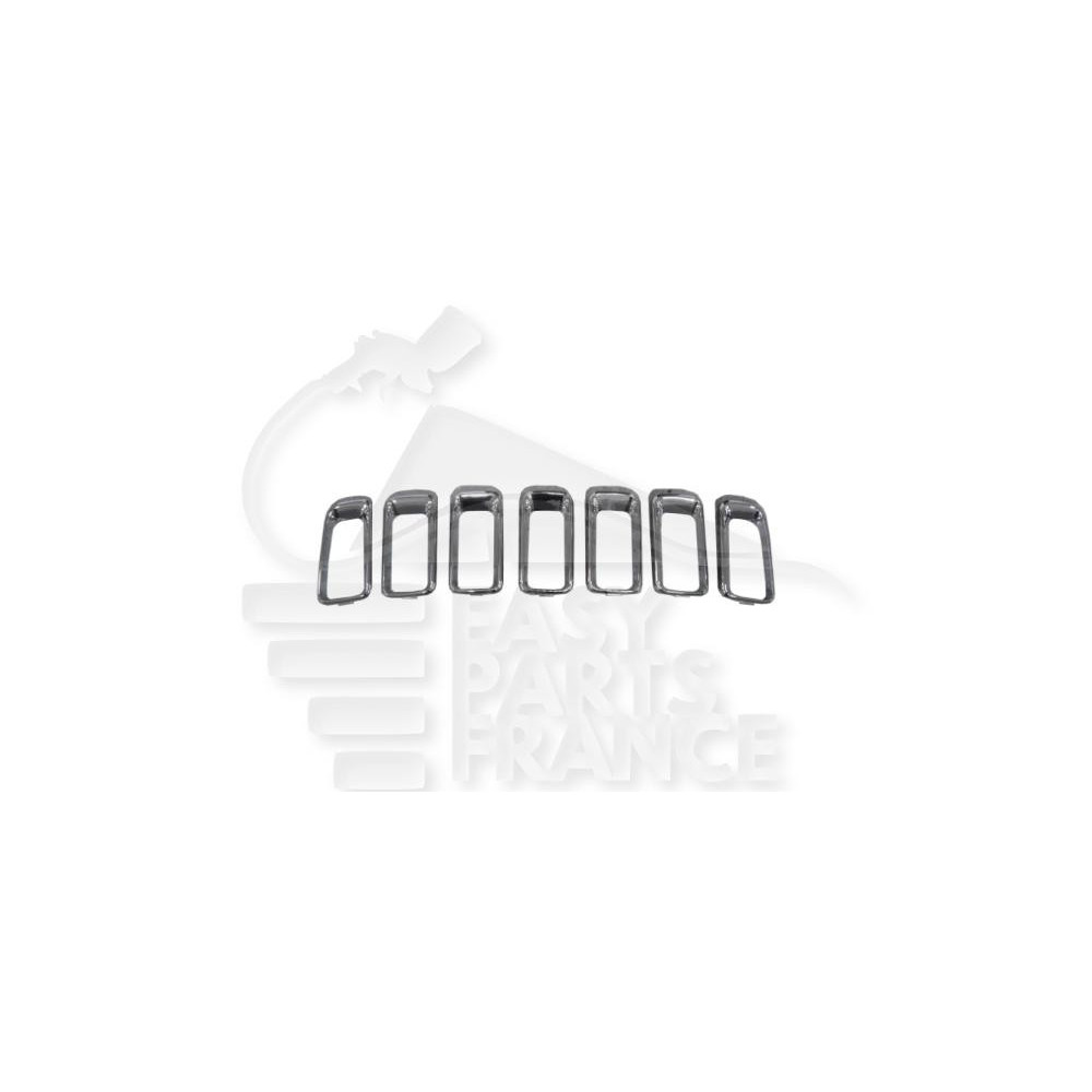 MOULURES CHROMEES DE GRILLE DE CALANDRE 7 PIECES pour JEEP COMPAS