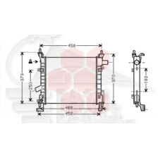 RADIATEUR 1.3 AVEC CLIM 380 X 361 X 34 pour FORD KA