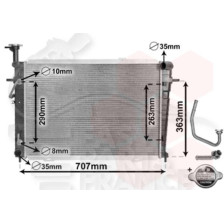 RADIATEUR 2.7 BOÎTE AUTO 640 X 460 X 20 pour KIA SPORTAGE
