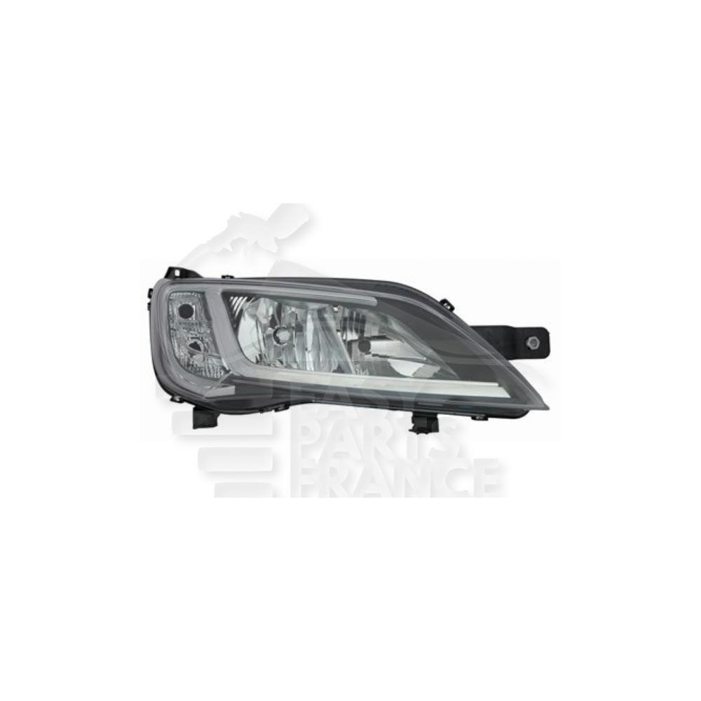 PHARE OPTIQUE DROIT H7+H7 ÉLECTRIQUE AVEC MOTEUR FOND CHROME LED pour FIAT DUCATO