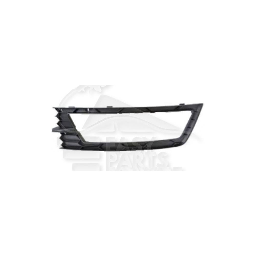 GRILLE DE PARE-CHOC AVANT-GAUCHE AVEC EMPLACEMENT ANTI-BROUILLARD NOIRE pour SKODA RAPID