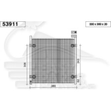 CONDENSEUR TOUS TYPES .. 11/95 → 330 X 365 X 20 pour HONDA CIVIC CRX