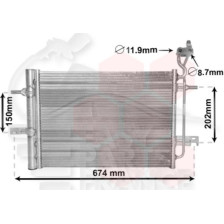 CONDENSEUR 1.4I 94129301 → / 1.6I MOTEUR Z16XEP -1.8I MOTEUR Z18XE 486 X 336 X 16 pour OPEL MERIVA