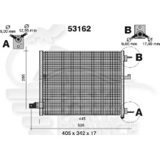 CONDENSEUR TOUS TYPES 405 X 330 X 20 pour HYUNDAI ATOS