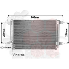 CONDENSEUR TOUS TYPES 535 X 368 X 16 pour VOLKSWAGEN JETTA