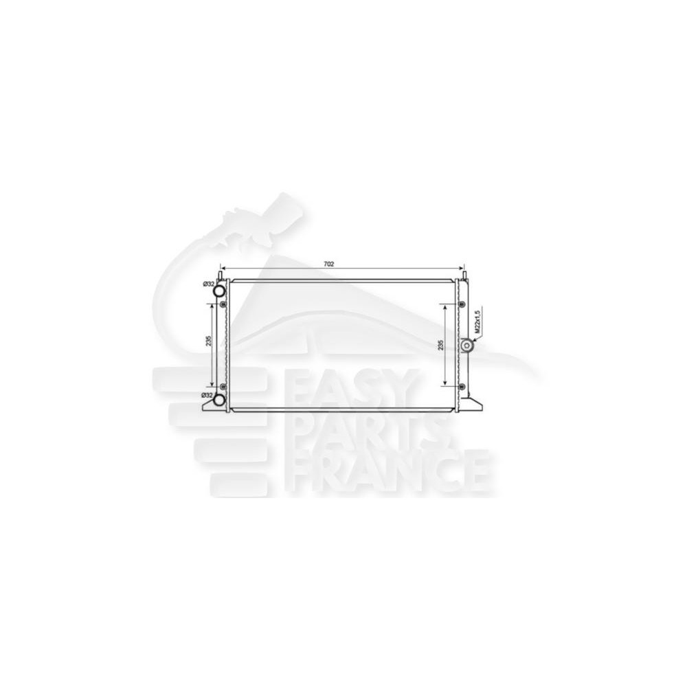 RADIATEUR 1.8 I - 1.9 TDI - 645 X 377 X25 pour FORD GALAXY