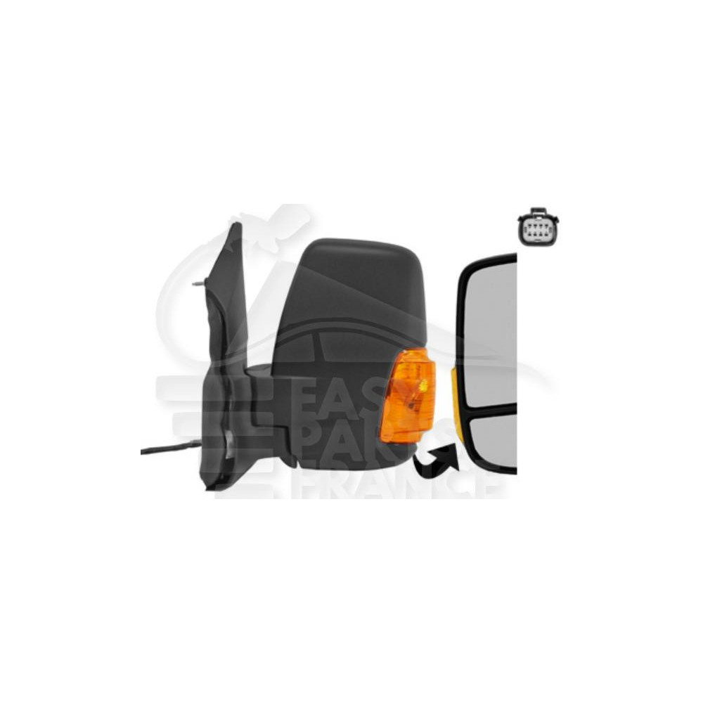 RÉTROVISEUR GAUCHE ÉLECTRIQUE CHAUFFANT OU NON AVEC FEU ORANGE BRAS COURT pour FORD TRANSIT