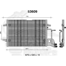 CONDENSEUR TOUS TYPES → 09/97 565 X 420 X 25 pour VOLKSWAGEN PASSAT