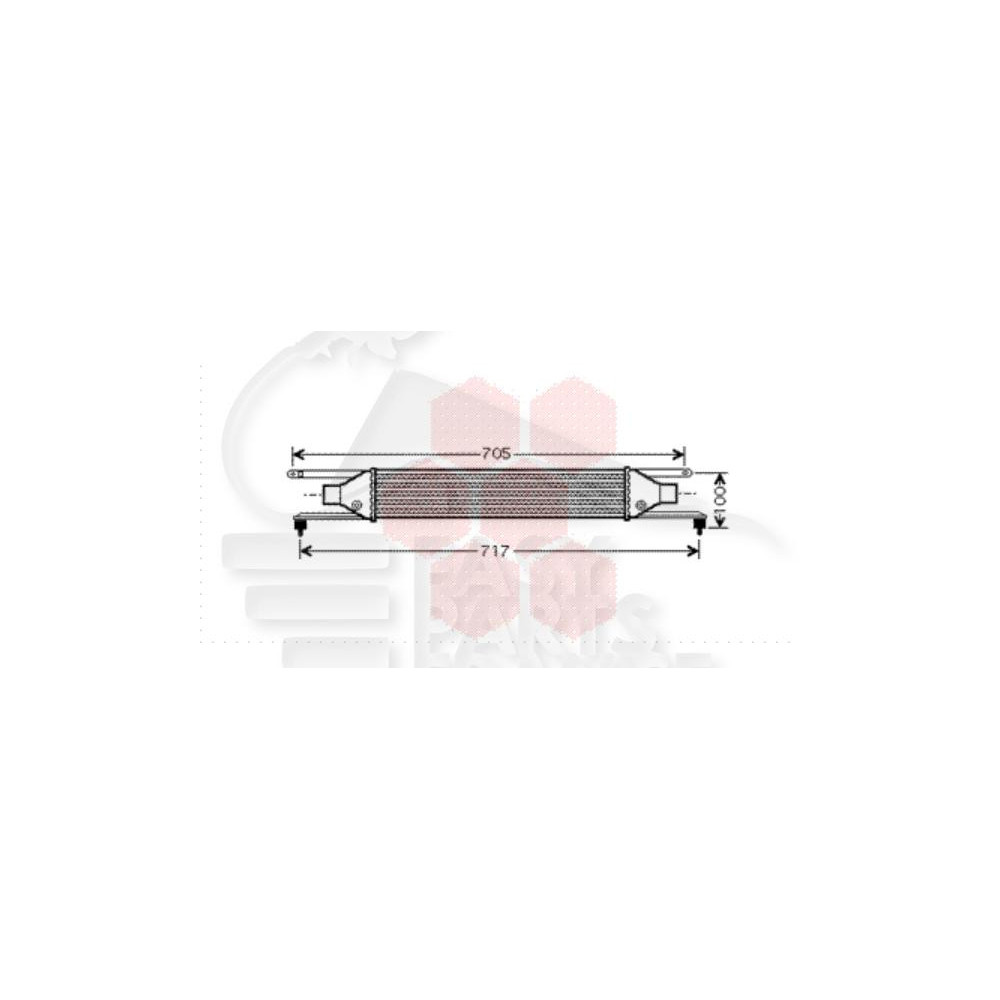 ECHANGEUR 1.3 MJTD 450 X 100 X 50 pour FIAT LINEA