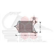 ECHANGEUR 1.3 MJTD 193 X 207 X 64 pour LANCIA MUSA