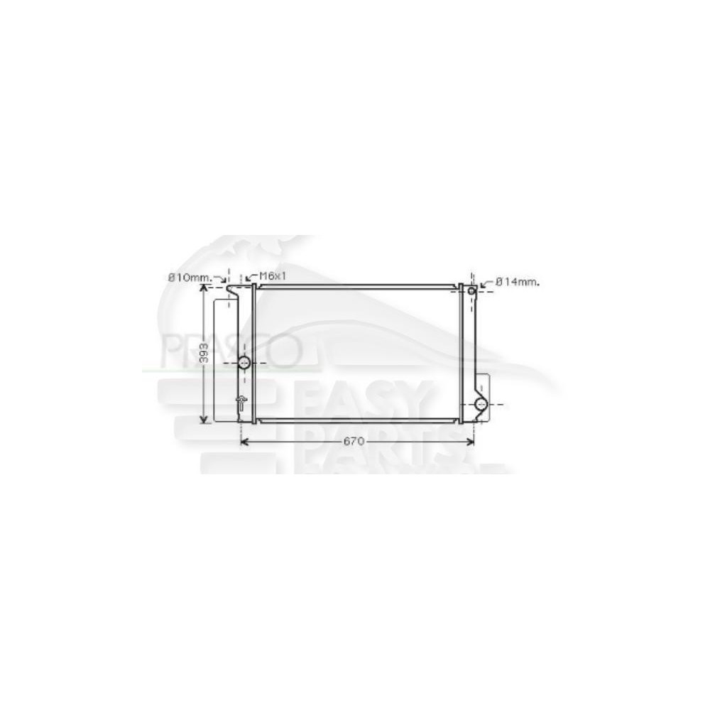 RADIATEUR 1.4/1.6 BOÎTE MÉCA AVEC OU SANS CLIM pour TOYOTA AURIS