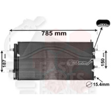 CONDENSEUR AVEC BOUTEILLE 2.0TFSI - HYBRID BOÎTE AUTO 647 X 323 X 16 pour AUDI Q5