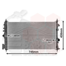 RADIATEUR 2.0 CDTI BOÎTE MÉCA MOTEUR A20DTE/A20DTJ/A20DTE/A20DTH/A20DTR 680 X 398 X 26 pour OPEL INSIGNIA