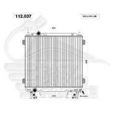RADIATEUR 2.9 CRDI BOÎTE AUTO AVEC CLIM 510 X 570 X 26 pour HYUNDAI TERRACAN