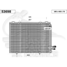 CONDENSEUR 615 X 445 X 20 pour MERCEDES CLASSE E - W210