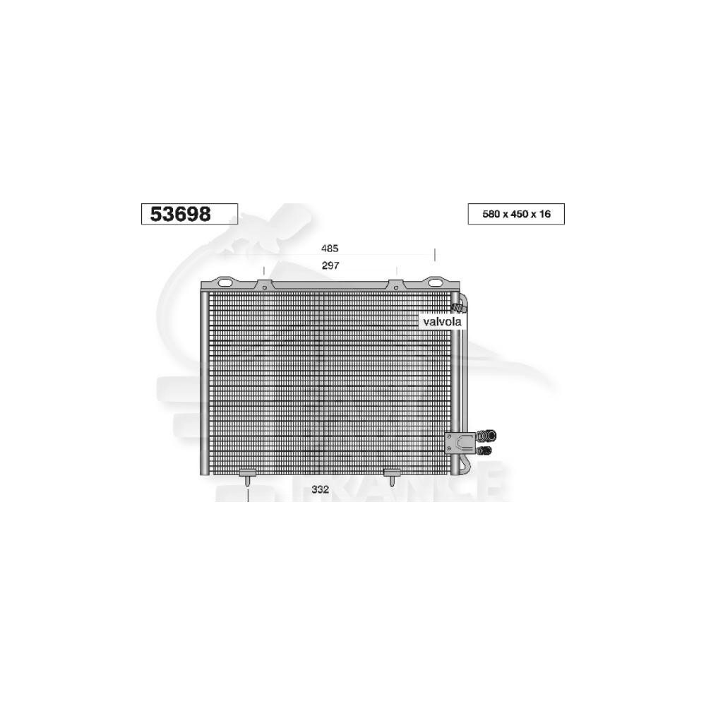 CONDENSEUR 615 X 445 X 20 pour MERCEDES CLASSE E - W210